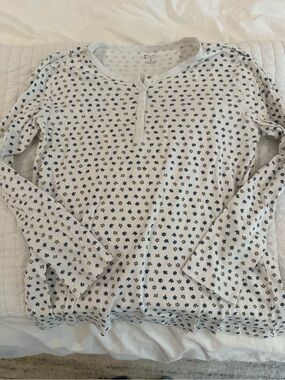Women’s Roller Rabbit White Long-Sleeve and pants star pajamas